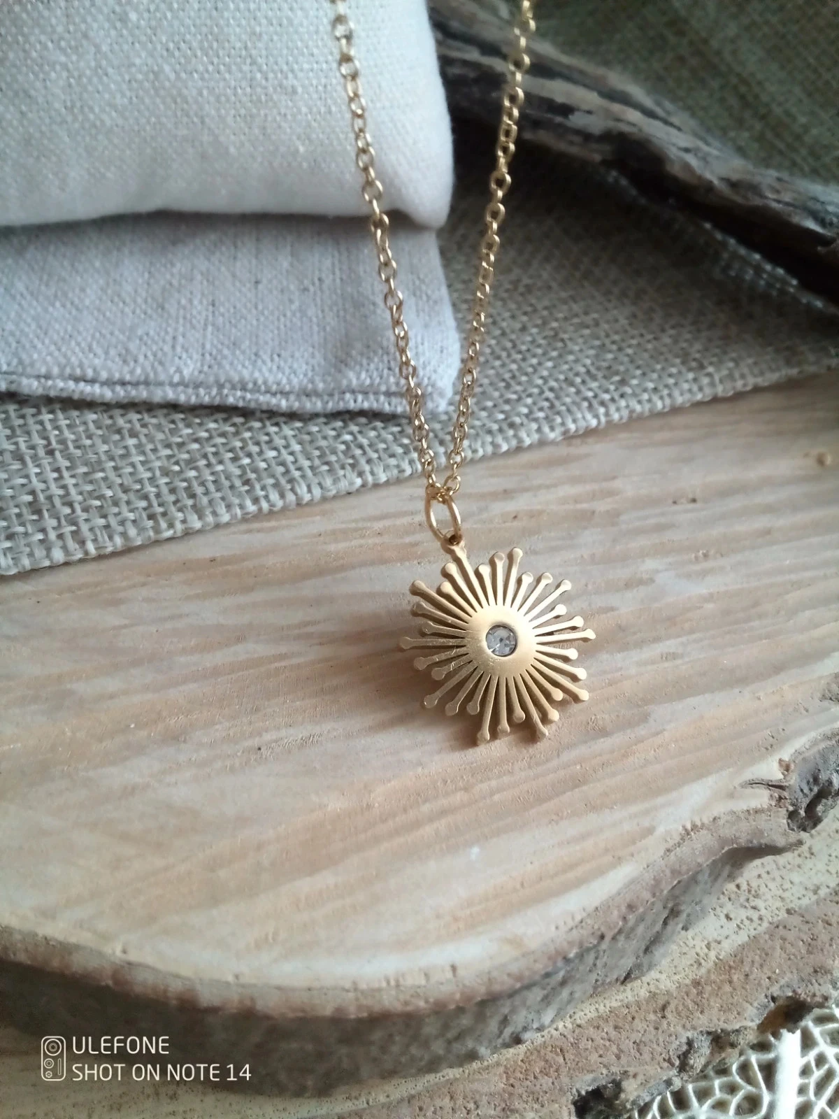 Collier bohème soleil doré – photo 2